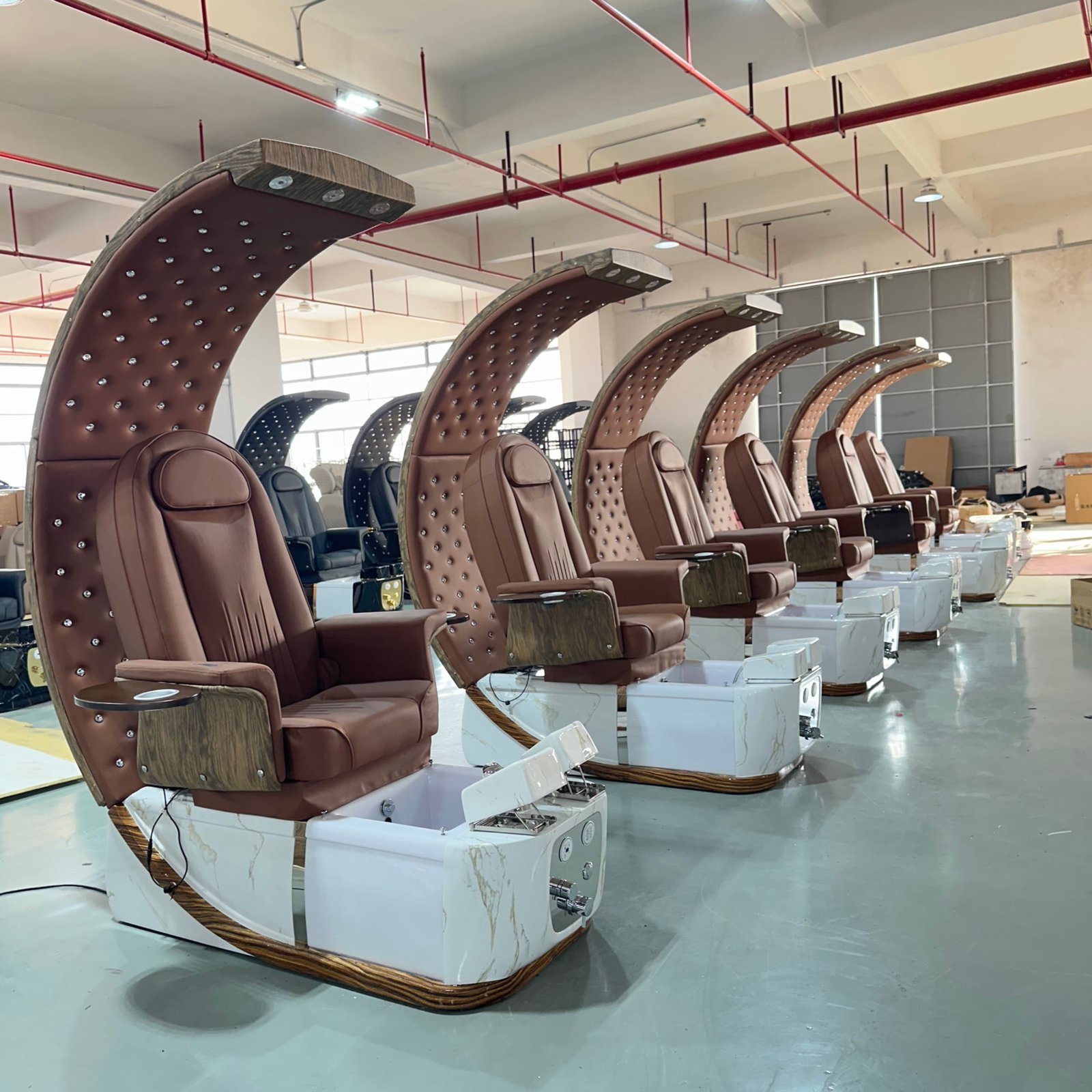 Xspa production floor with CNC machinery